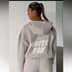 White Fox Offstage Hoodie in Moon (medium/large)🤍